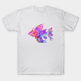 Colorful Tribal Fish Tattoo T-Shirt